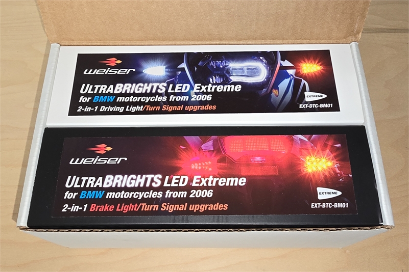 Weiser Ultra Brights LED Extreme 2 in 1 turn signals F/R New in Box (for BMW motorcycles 2006 - )