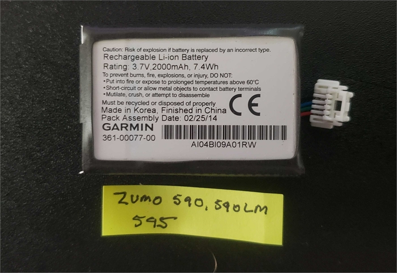 Garmin Replacement Rechargeable Li-ion Battery for ZUMO 590, 590LM and 595 GPS Models