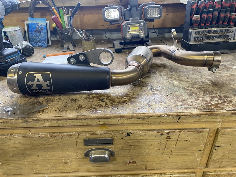 Arrow slip on muffler for F900R or XR