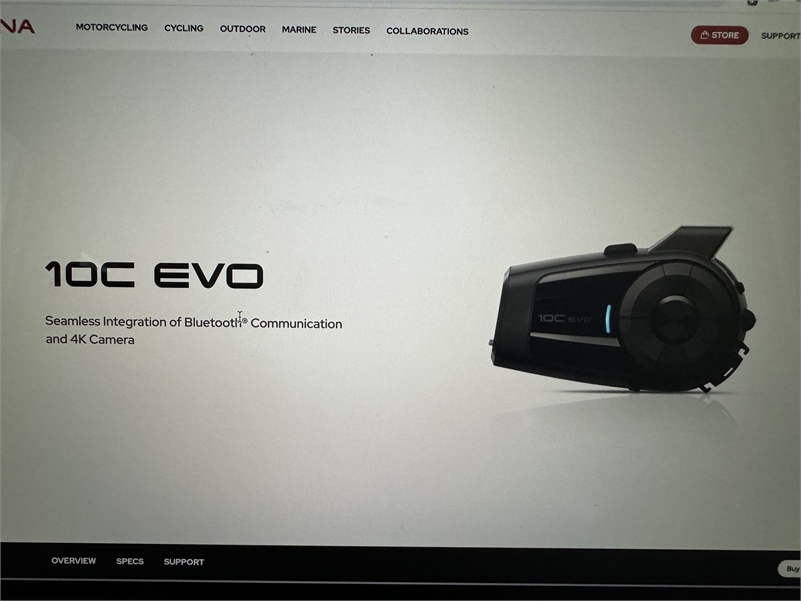 SENA 10C EVO Camera, bluetooth, intercom, video