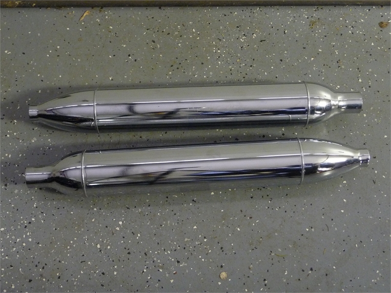 Mufflers salami for S bend header 1952-1954 R51/3-R68 chrome