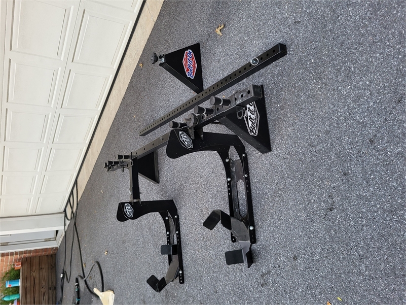 Bolt It On motorcycle wheel chock system.