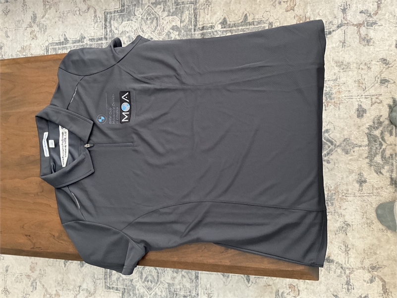 MOA BMW Club 1/4 zipper polo shirt Ladies Medium