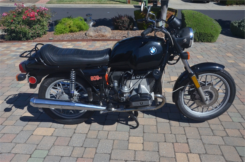 Antique Black Metallic 1983 BMW R80 Custom Build